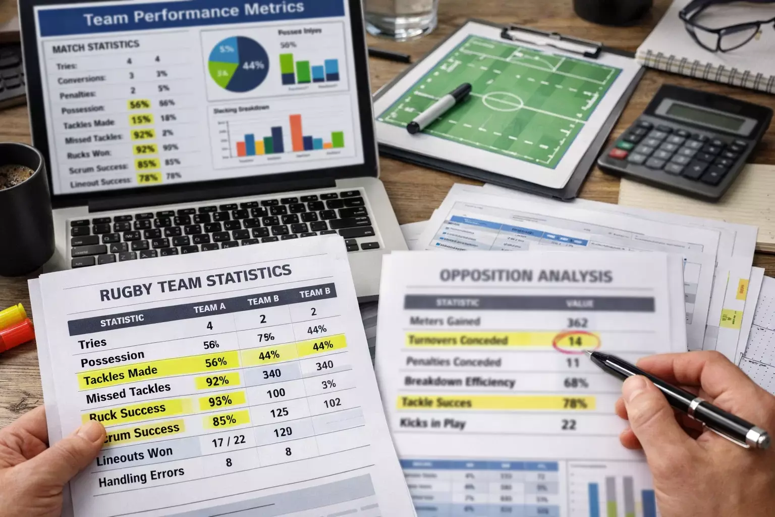 Analyse statistique approfondie d'une équipe de rugby