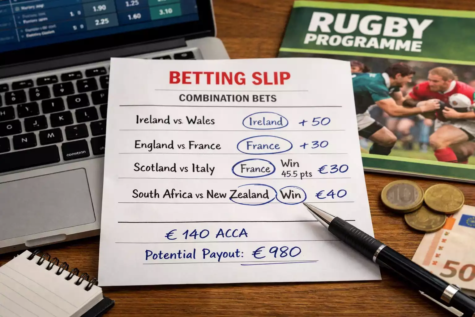 Document d'analyse pour paris combinés rugby